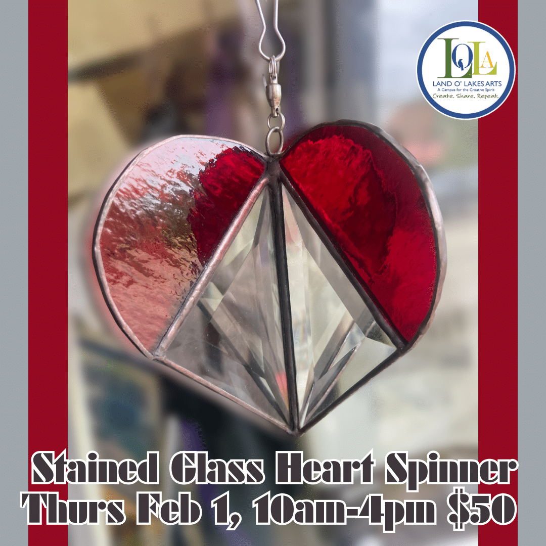 Stained Glass Heart Spinner