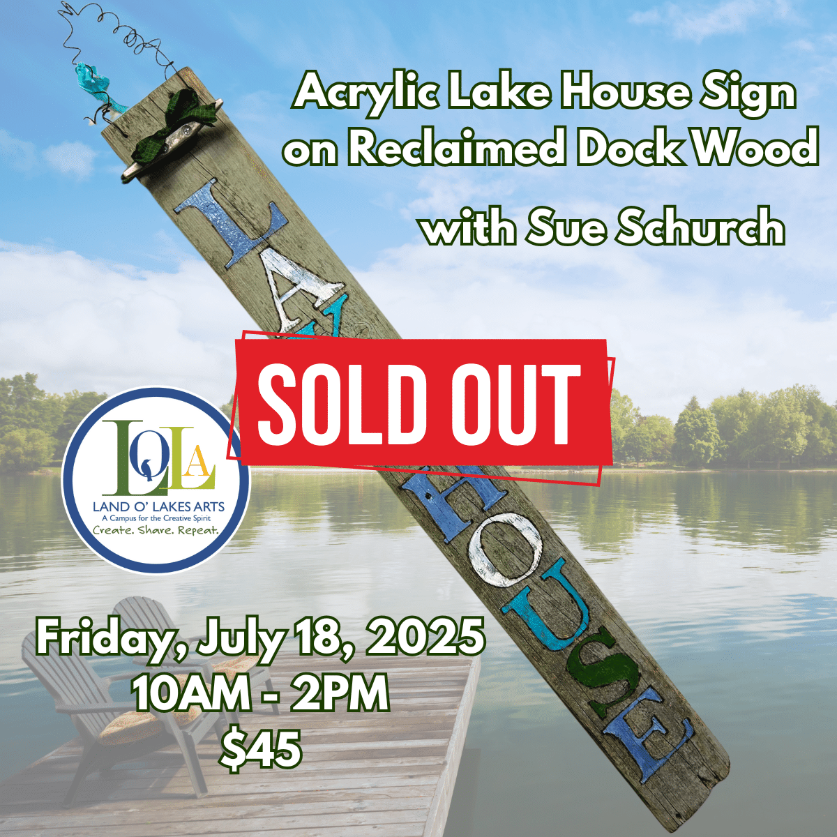 Acrylic Lake House Sign 2025