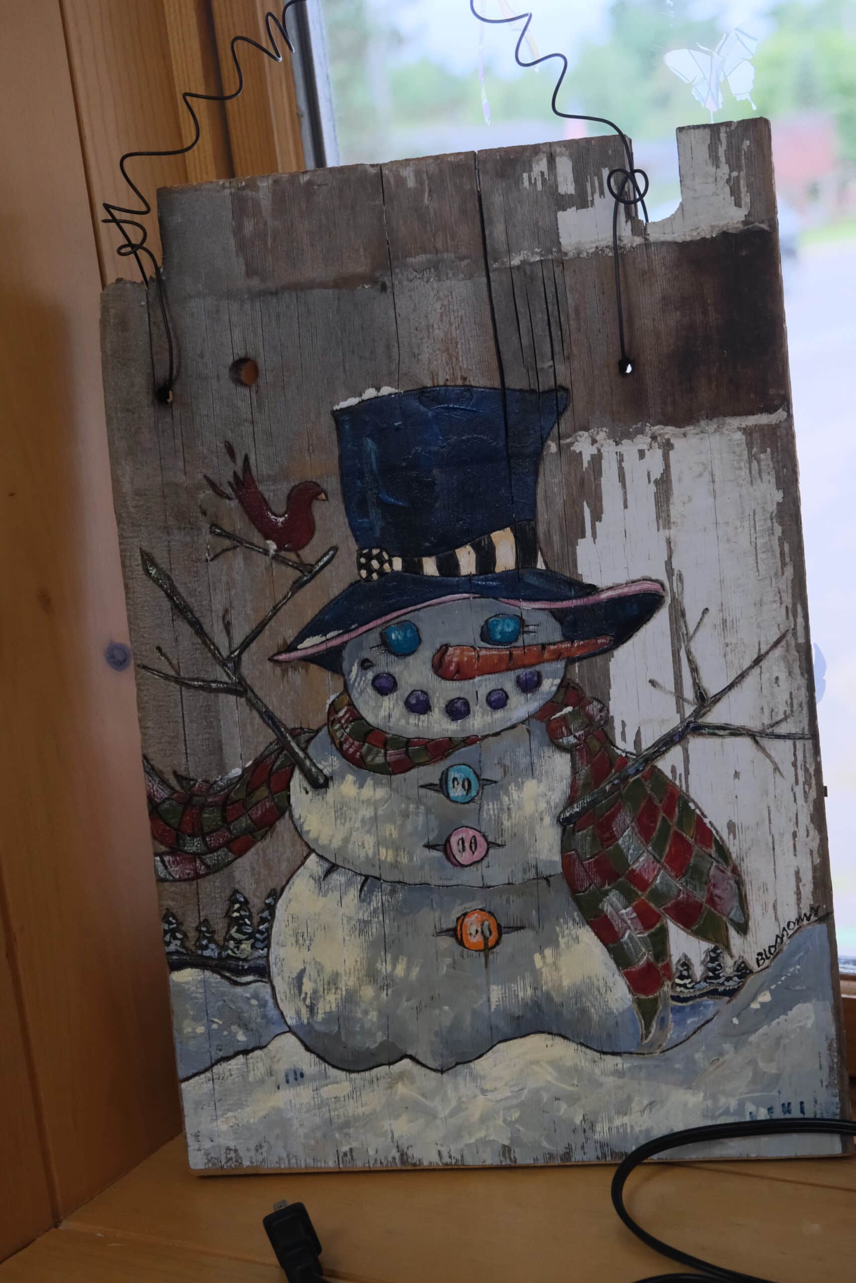 Sue Schurch Acrylic Snowman