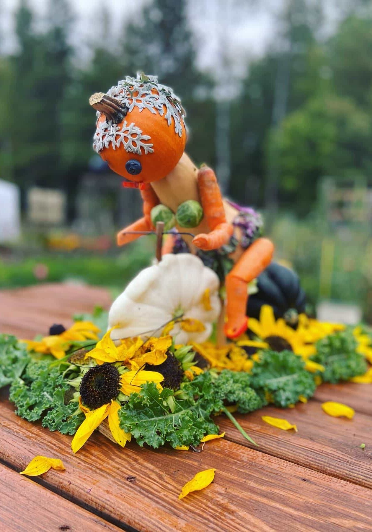 Art harvest food sculpture